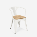 Industriële stalen stoel Steel Wood Arm Light met armleuningen Aanbod