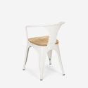 Industriële stalen stoel Steel Wood Arm Light met armleuningen Korting