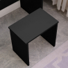Zwarte make-up tafel met lade, spiegel en krukje Dalila Black Catalogus