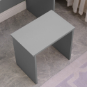 Make-up tafel grijs met spiegel, lade en krukje Dalila Grey Catalogus