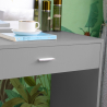 Make-up tafel grijs met spiegel, lade en krukje Dalila Grey Korting
