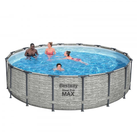 Bestway rond staal Pro Max bovengronds zwembad Set 488x122cm 5619E Aanbieding