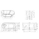 Freestanding badkuip Klassiek Design Zante Kortingen