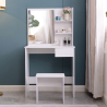 Make-up tafel met spiegel, lade en krukje Mayca Aanbod