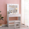 Make-up tafel met spiegel met LED lampen en krukje Gaia Aanbieding