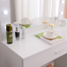 Make-up tafel met spiegel met LED lampen en krukje Gaia Kortingen
