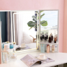 Make-up hoektafel met 3 LED spiegels, krukje en schuifladen Elettra Kortingen
