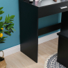 Zwarte make-up tafel met LED-lampen, spiegel en krukje Gaia Black Voorraad