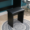 Zwarte make-up tafel met LED-lampen, spiegel en krukje Gaia Black Catalogus