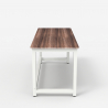 Modern houten bureau 120 x 60 cm rechthoekig wit Bridgewhite 120 Korting