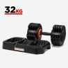 Paar van halters 2 x 32 kg verstelbaar gewicht fitness variabele belasting Oonda Aanbod