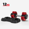 Paar dumbbells 2 x 12 kg verstelbaar gewicht home gym fitness Erope Aanbod
