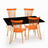 Eettafel set 120x80cm zwart 4 stoelen design keuken restaurant bar Genk Catalogus