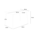 Set met zwarte eettafel 120x80 cm en 4 design stoelen Genk 