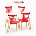 Witte eettafel set 120x80 cm met 4 design stoelen Bounty Voorraad