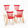 Witte eettafel set 120x80 cm met 4 design stoelen Bounty Model
