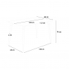 Witte eettafel set 120x80 cm met 4 design stoelen Bounty 