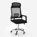 Ergonomische kantelbare stoffen bureaustoel met hoofdsteun Baku Aanbieding