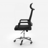 Ergonomische kantelbare stoffen bureaustoel met hoofdsteun Baku Korting