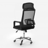 Ergonomische kantelbare stoffen bureaustoel met hoofdsteun Baku Kortingen