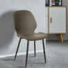 Moderne design stoel met metalen poten en kunstleren zitting Lyna Voorraad