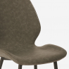 Moderne design stoel met metalen poten en kunstleren zitting Lyna Karakteristieken