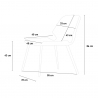Moderne design stoel met metalen poten en kunstleren zitting Lyna 