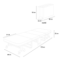 Opvouwbaar ruimtebesparend bed 80x190 cm Kongea Voorraad