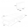Opvouwbaar ruimtebesparend bed 80x190 cm Kongea Voorraad