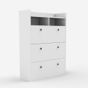 Ruimtebesparende verticale schoenenkast met 3 deuren 63x24x120 cm 18 paar schoenen Curpes Aanbod