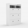 Ruimtebesparende verticale schoenenkast met 3 deuren 63x24x120 cm 18 paar schoenen Curpes Aanbod