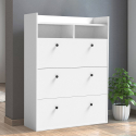 Ruimtebesparende verticale schoenenkast met 3 deuren 63x24x120 cm 18 paar schoenen Curpes Verkoop