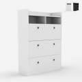 Ruimtebesparende verticale schoenenkast met 3 deuren 63x24x120 cm 18 paar schoenen Curpes Aanbieding