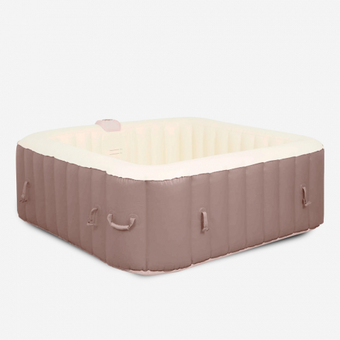 Vierkante opblaasbare SPA bubbelbad 6 personen 185x185cm EaseZone 7150015