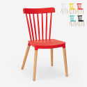 Modern design stoel Praecisura van hout en polypropyleen Voorraad