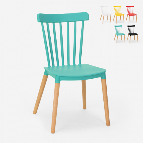 Modern design stoel Praecisura van hout en polypropyleen Aanbieding