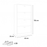 Ruimtebesparende verticale schoenenkast 63x24x154 cm 4 deuren 24 paar schoenen Kingad 