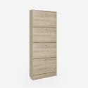 Ruimtebesparende verticale schoenenkast 63x24x154 cm 4 deuren 24 paar schoenen Kingad Aanbod