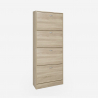 Ruimtebesparende verticale schoenenkast 63x24x154 cm 4 deuren 24 paar schoenen Kingad Aanbod
