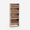 Ruimtebesparende verticale schoenenkast 63x24x154 cm 4 deuren 24 paar schoenen Kingad Korting