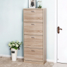 Ruimtebesparende verticale schoenenkast 63x24x154 cm 4 deuren 24 paar schoenen Kingad Verkoop