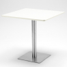 Vierkante salontafel 90x90cm met centraal onderstel voor bar bistrot Horeca Afmetingen