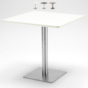 Vierkante salontafel 90x90cm met centraal onderstel voor bar bistrot Horeca Model