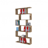 Kolom boekenkast 6 verticale planken kantoor modern design Calli Acero Korting
