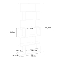 Kolom boekenkast 6 verticale planken kantoor modern design Calli Acero Kortingen