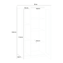 Design vitrine voor woonkamer leisteen en glanzend wit Corona Kortingen