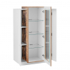 Hoogglans wit en hout design vitrine voor woonkamers Corona Korting
