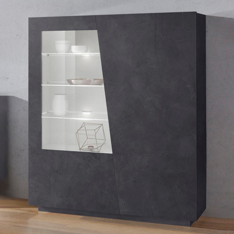 Dressoir met boekenkast voor woonkamer design leisteen Vega Bias
