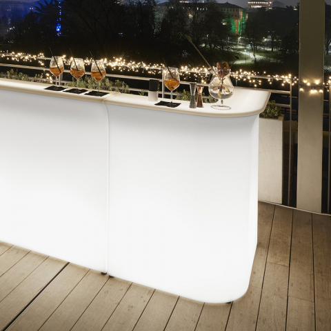 Aanpasbare lichte bar-hoek voor cocktailreceptie Slide Break Corner