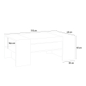 Woonkamer salontafel 110x60cm modern design Cherry Concrete Kortingen